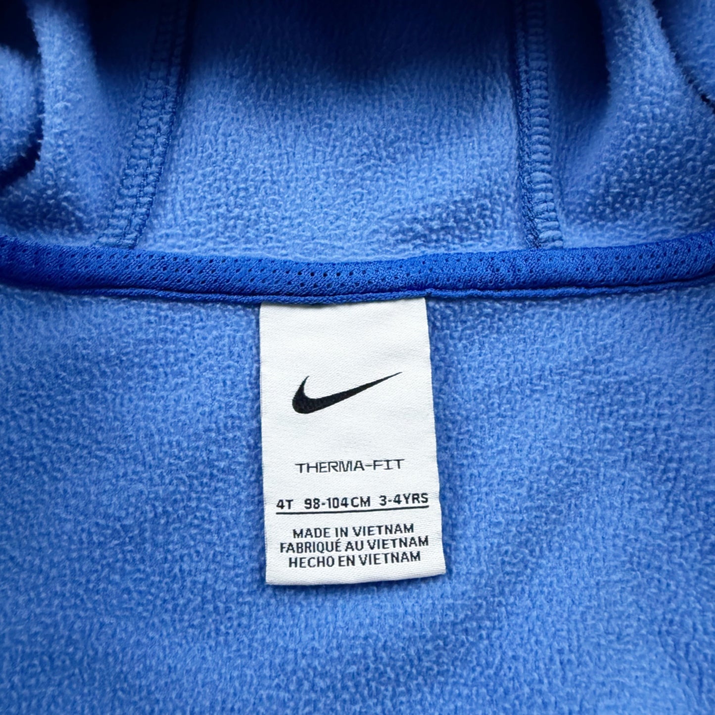 Nike Therma Fit Toddler Blue Zip Up Hooded Jacket 4T