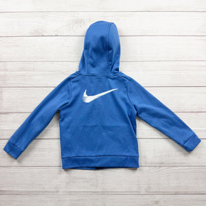 Nike Therma Fit Toddler Blue Zip Up Hooded Jacket 4T