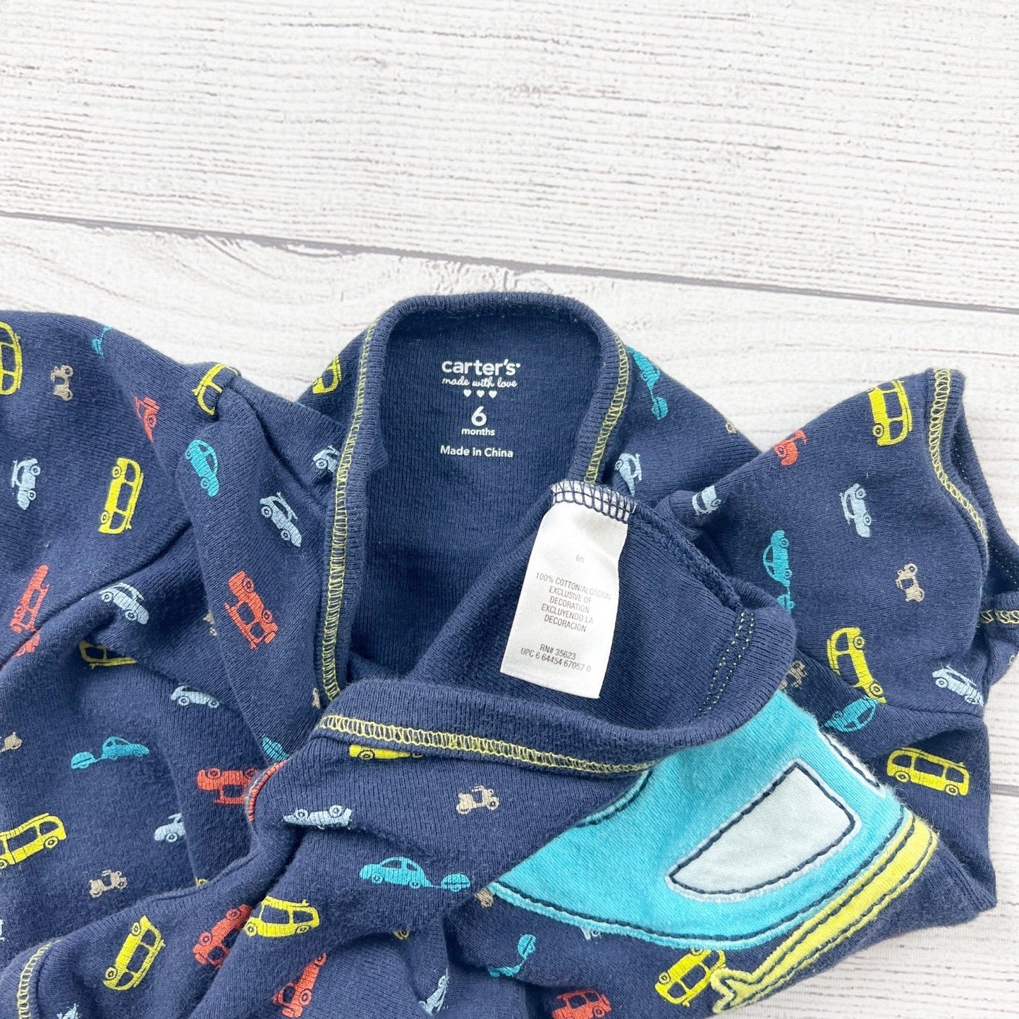 Carter’s Baby Boy Romper Car Print Short Sleeve One Piece Outfit 3-6 Months