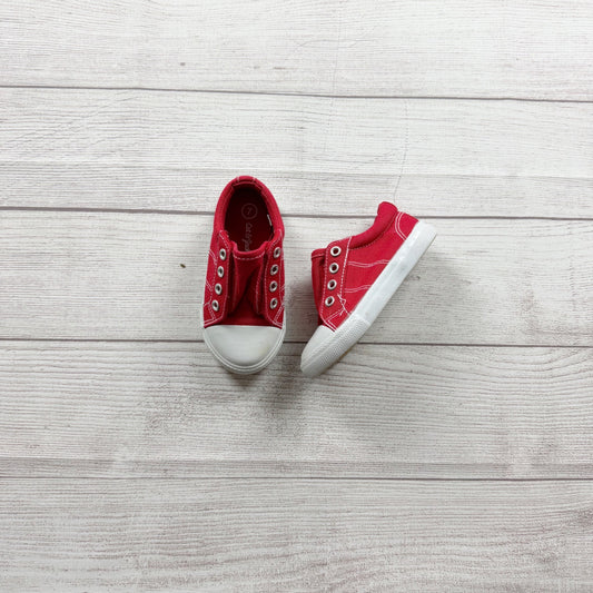 Cat & Jack Toddler Kids Red Canvas Slip On Sneakers Casual 7