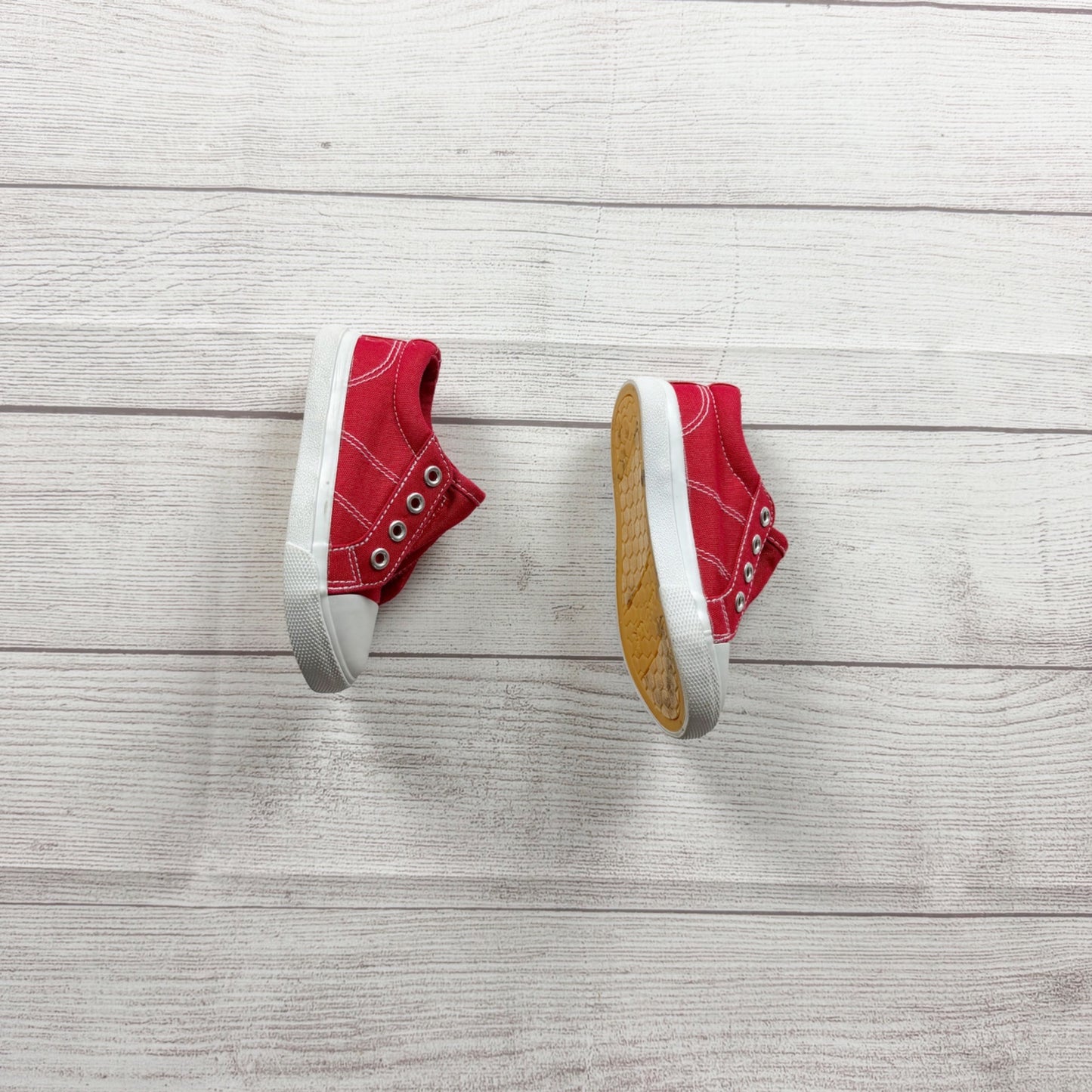 Cat & Jack Toddler Kids Red Canvas Slip On Sneakers Casual 7