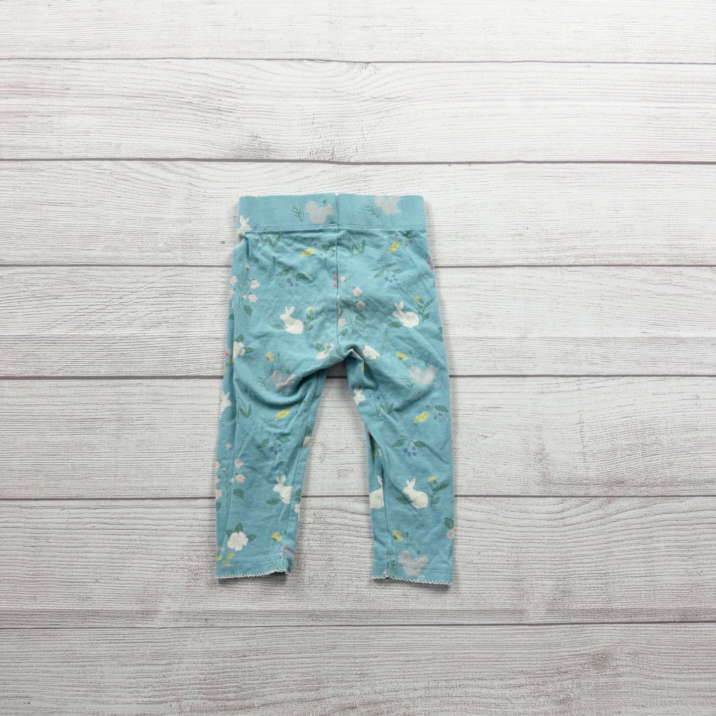 Baby Boden Girls Cotton Leggings Woodland Print Blue 12-18 Months