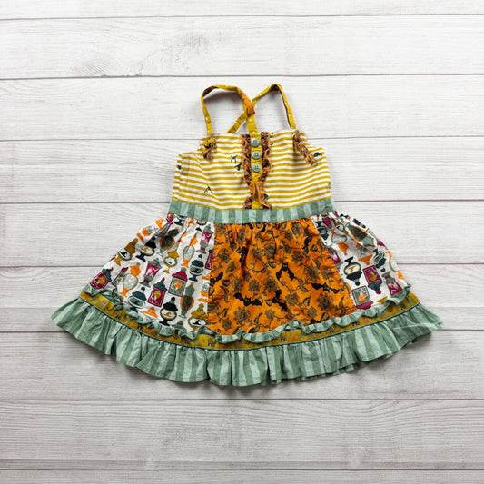 Matilda Jane Girls Patchwork Halloween Peplum Top Ruched Back Multicolor 8
