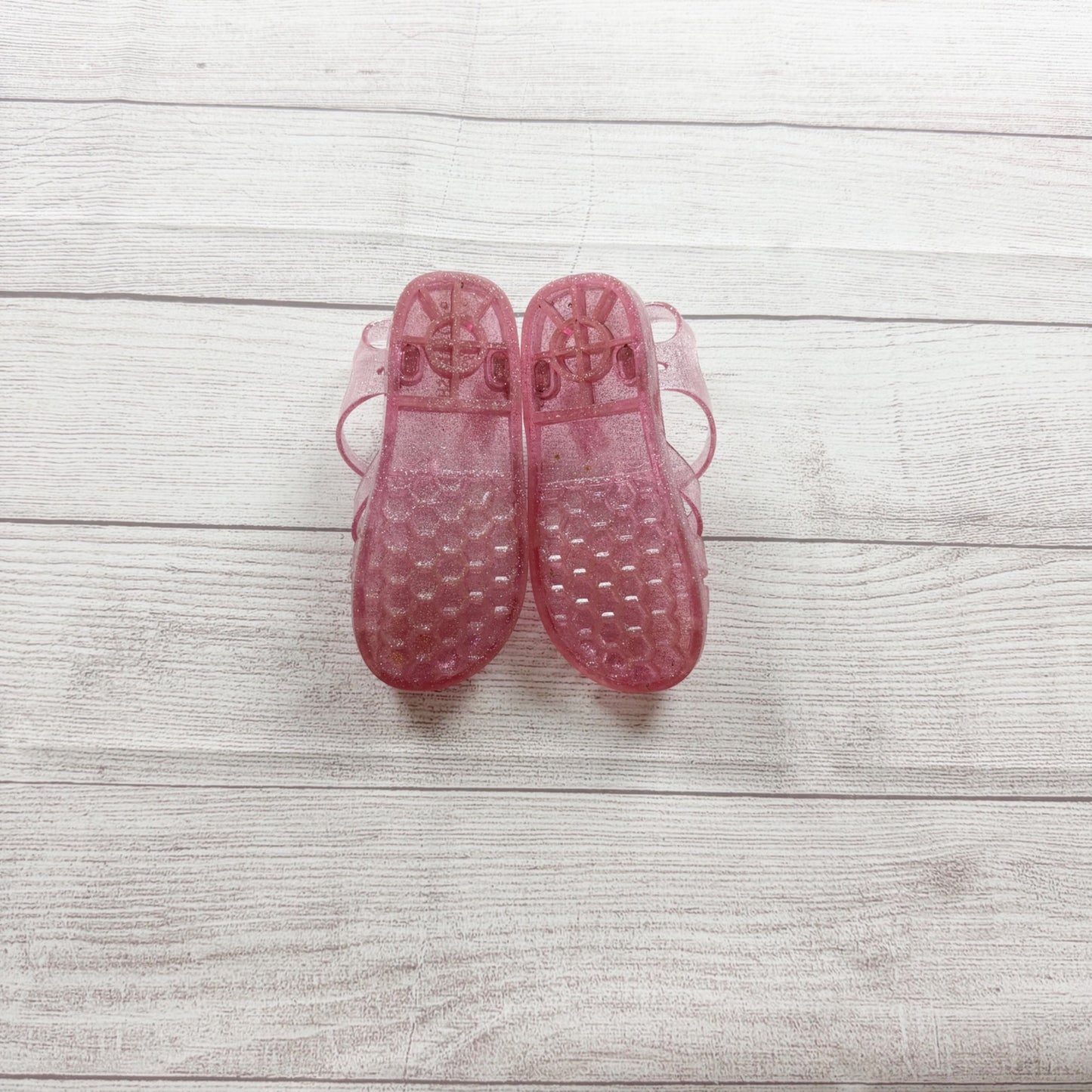 Oshkosh Pink Sparkle Jelly Sandals Toddler Slip On US 10