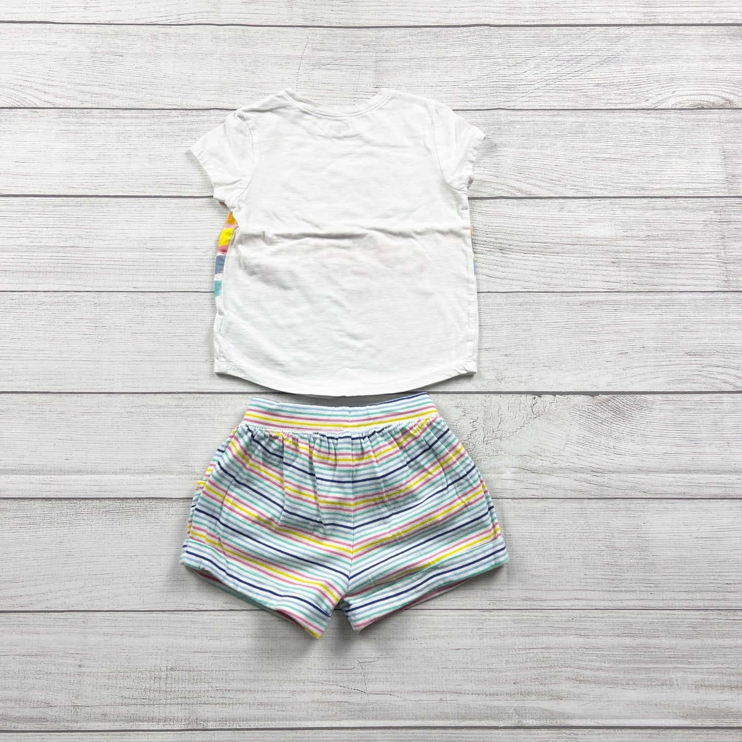 Old Navy Toddler Outfit Set “Change Maker Rule Breaker” Graphic Tee Shorts 3T