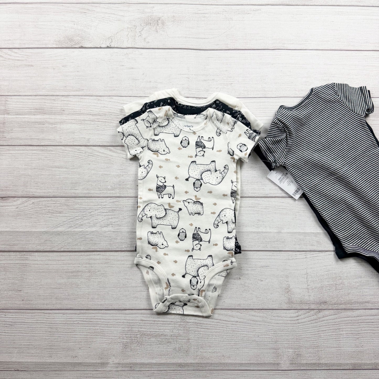 Carter’s Baby Boys 5 Pack Adventure Themed Short Sleeve Bodysuits NWT 6-9 Months