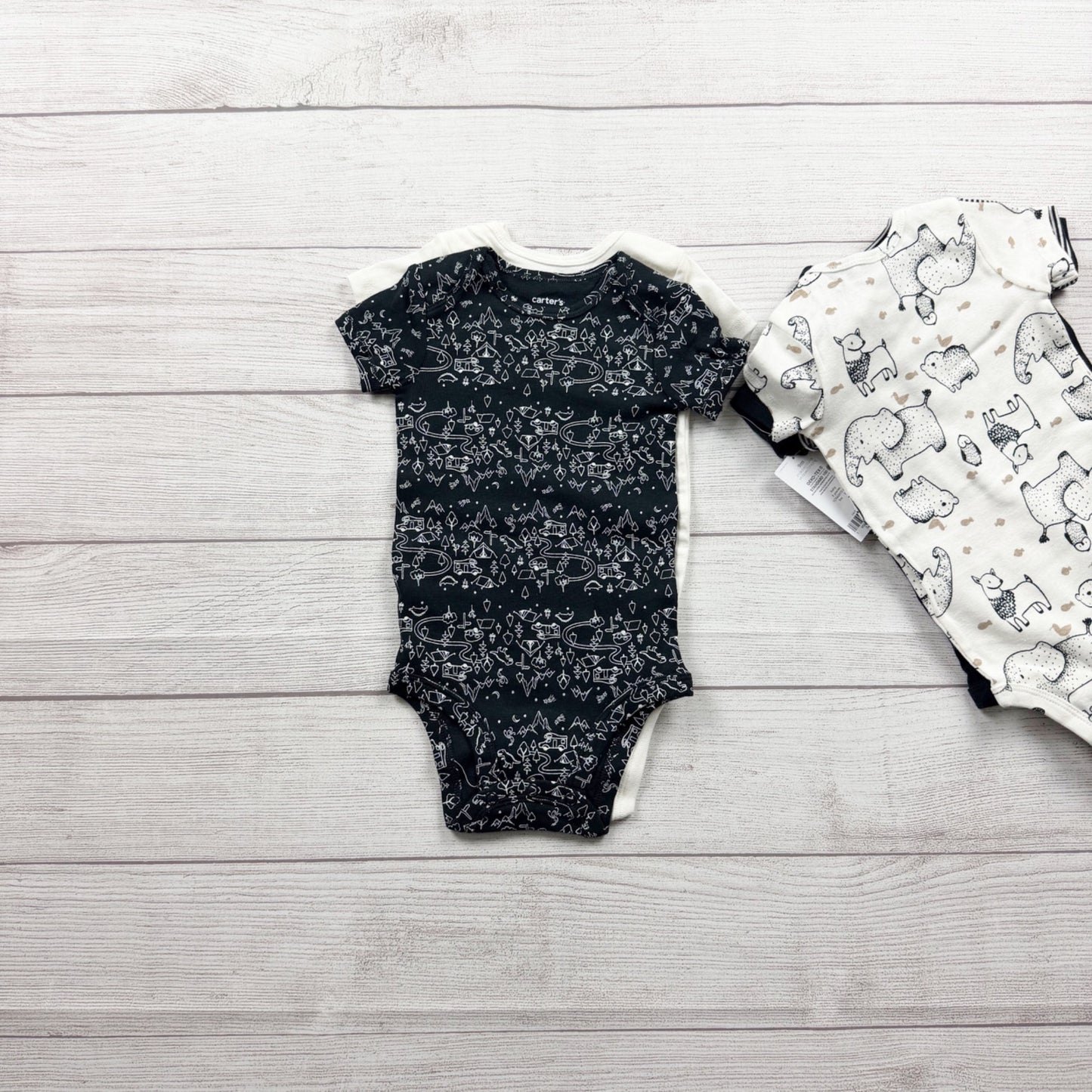 Carter’s Baby Boys 5 Pack Adventure Themed Short Sleeve Bodysuits NWT 6-9 Months