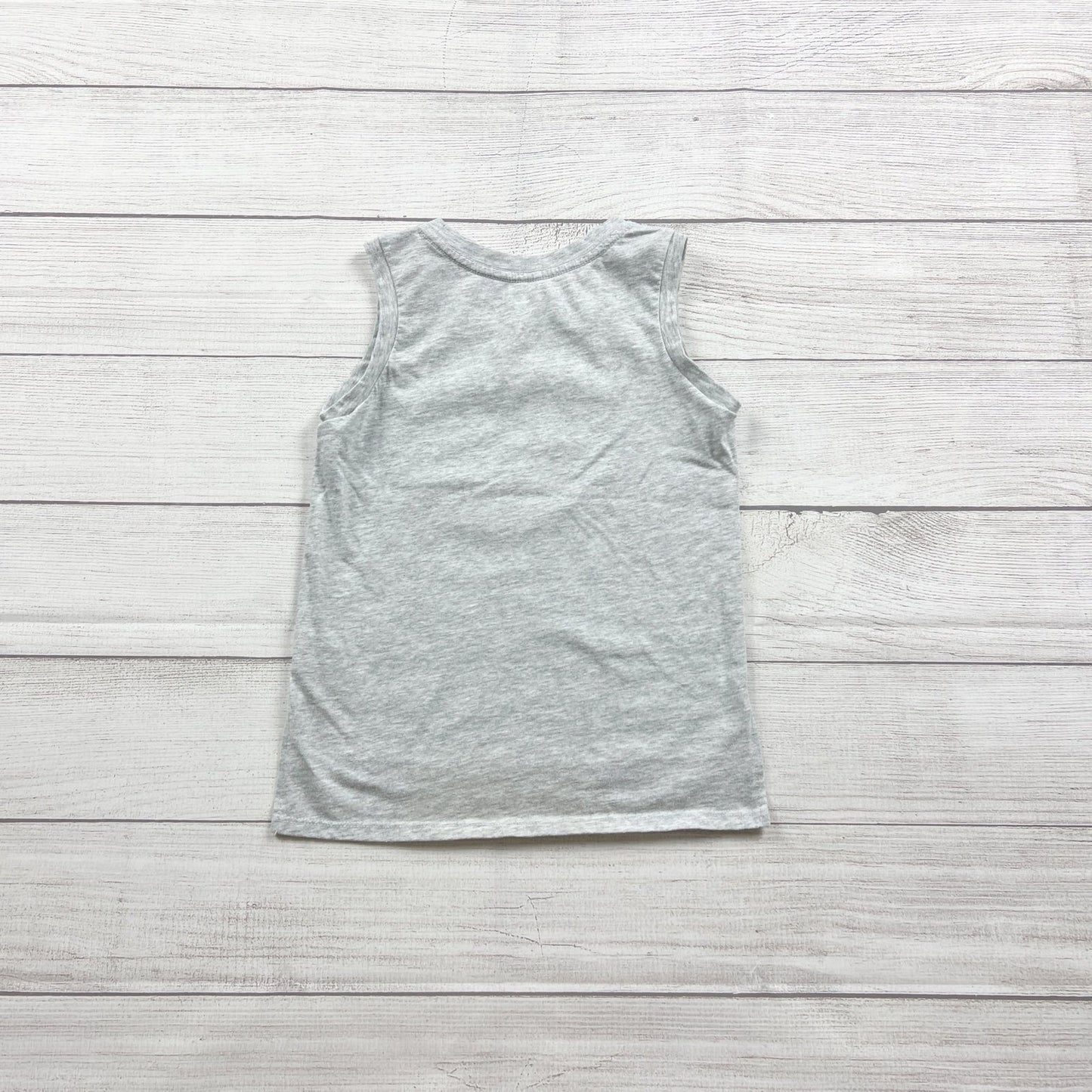 Athletic Works Girls Graphic Tank Top "Work Hard Play Hard" Gray S 6-6X