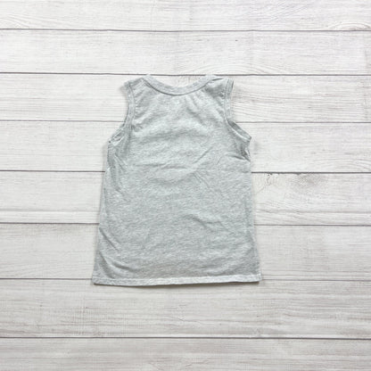 Athletic Works Girls Graphic Tank Top "Work Hard Play Hard" Gray S 6-6X