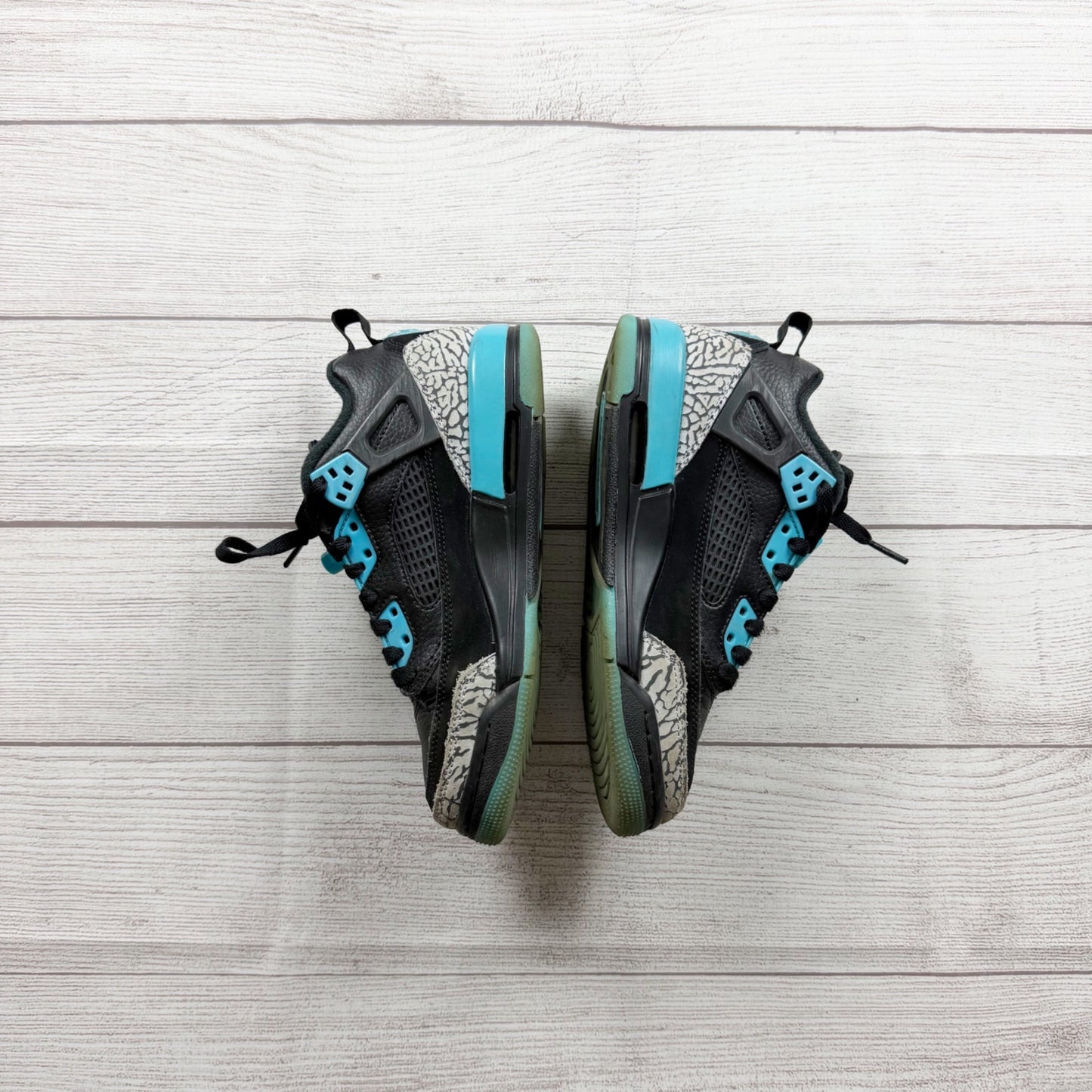 Nike Air Jordan Spizike Low Black Gamma Blue Sneakers FQ3950-005 Youth 4.5Y