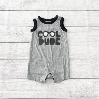 Wonder Nation Baby Boy “Cool Dude” Romper Sleeveless One Piece 9-12 Months