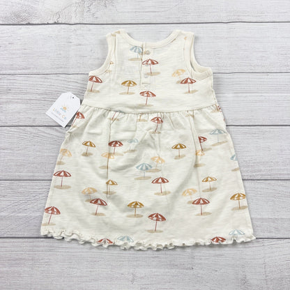 Little Co Organic Cotton Dress Sleeveless Umbrella Print Summer NWT 12-18 Months