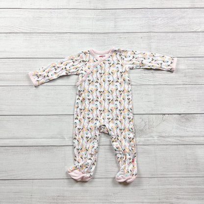 Skip Hop Baby Girl Footed Pajamas Arrow Print Wrap Snap Sleeper 3-6 Months