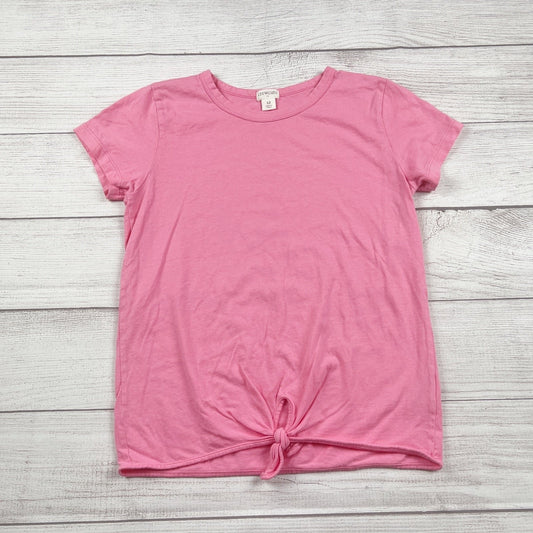 Crewcuts Girls Pink Short Sleeve Tie Front T-Shirt 12