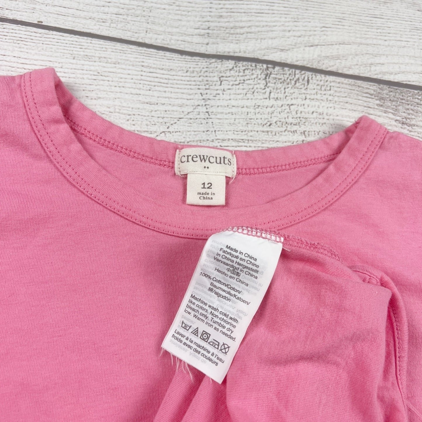 Crewcuts Girls Pink Short Sleeve Tie Front T-Shirt 12