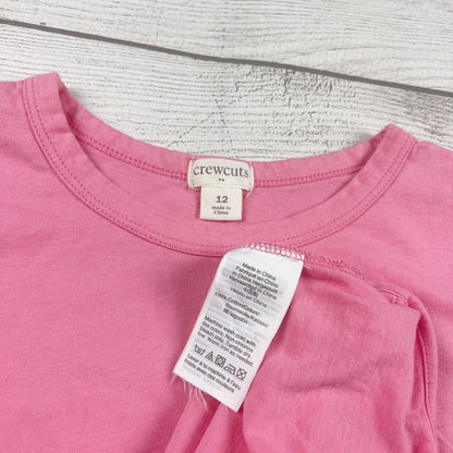 Crewcuts Girls Pink Short Sleeve Tie Front T-Shirt 12