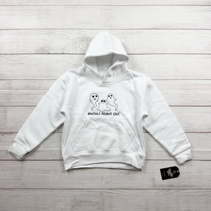 Pacific & Co "Ghouls Night Out" White Kids Hoodie Halloween NWT S
